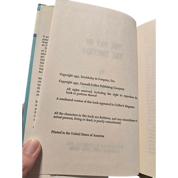 The day of the triffids by John Wyndham copyright 1951 doubleday & Company - Picture 4 of 5